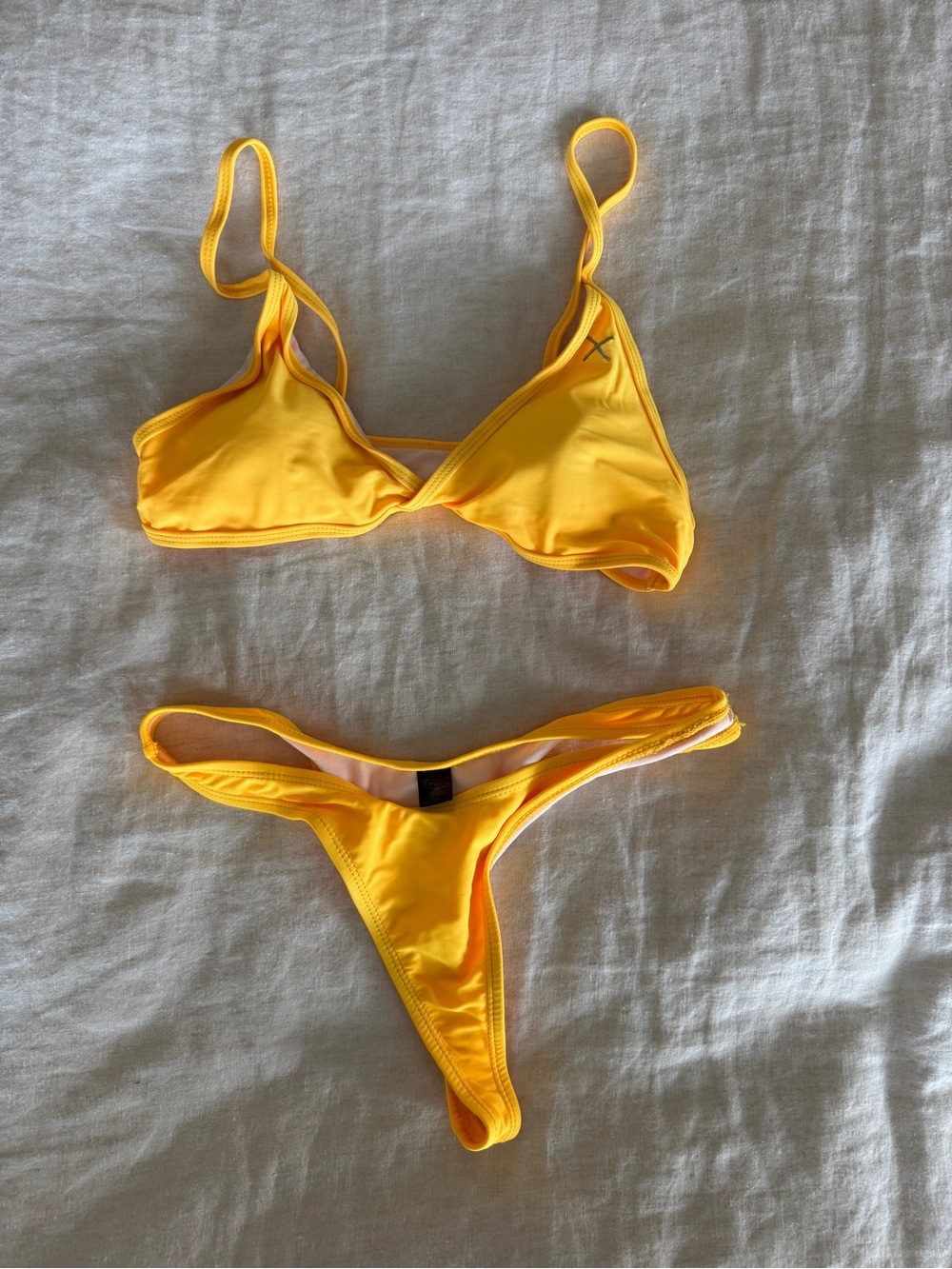 Boutine LA Yellow Triangle Bikini Set